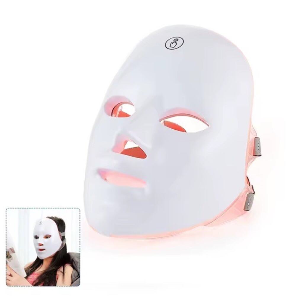 LED Face Beauty Machine 7 Colors Photon Facial Neck Skin Rejuvenation Mask